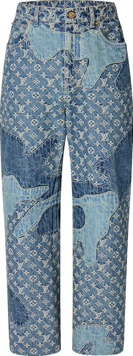 Louis Vuitton patchwork jeans